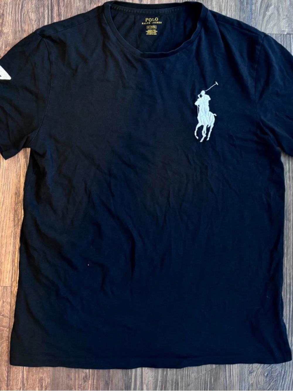 Polo by Ralph Lauren Black Short Sleeve Tee with White Polo Player